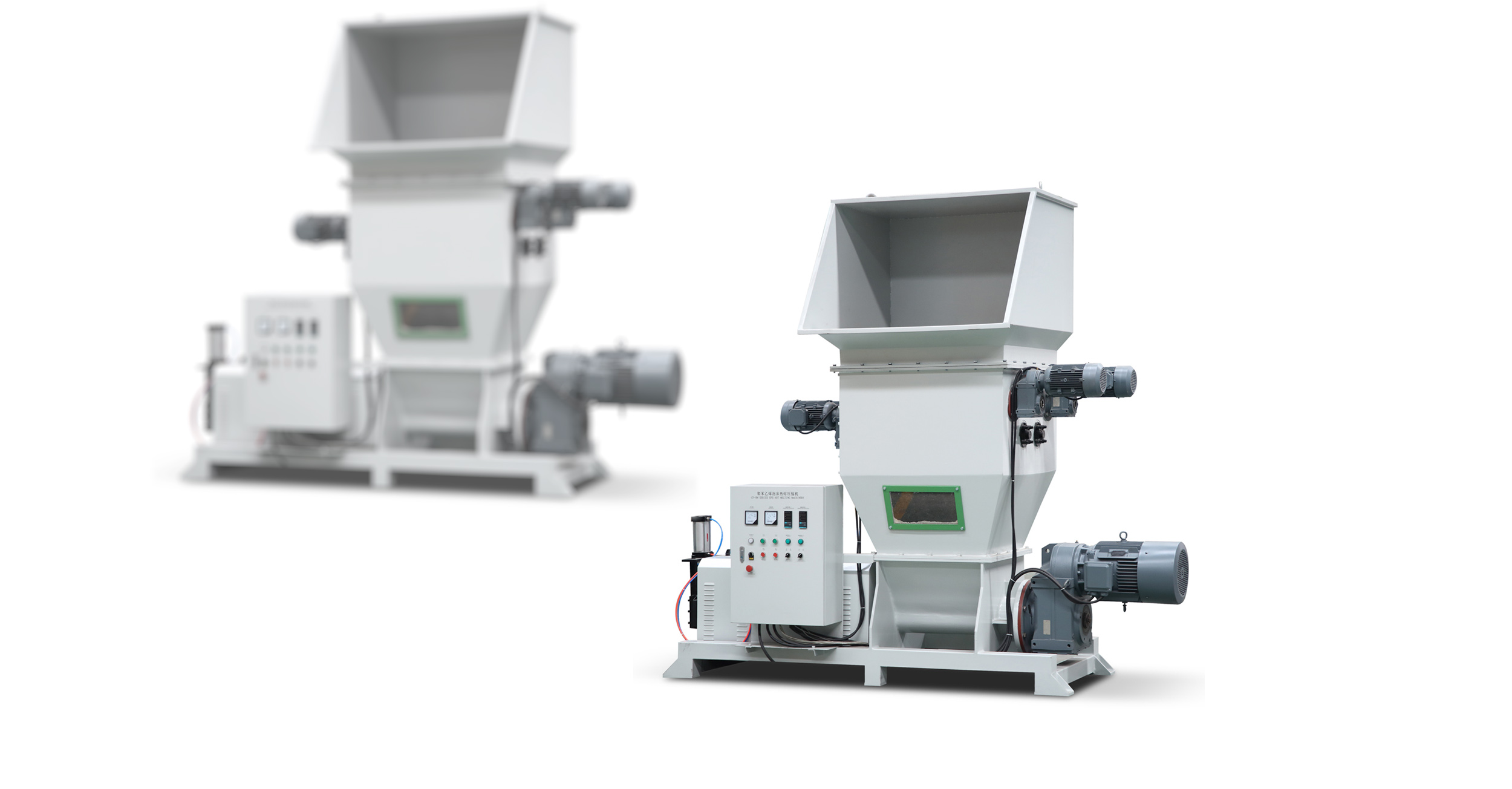 EPS泡沫回收机械设备拍摄和图片后期处理