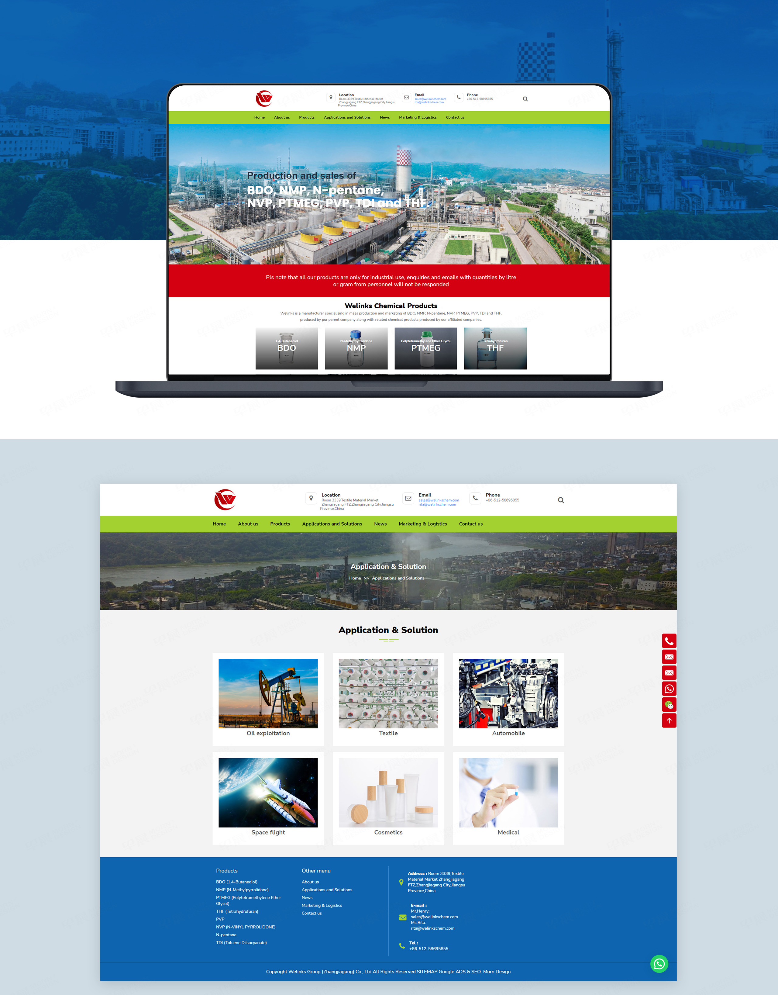 外贸网站设计,外贸独立站设计,化工网站设计,维尼克斯化工外贸站设计,制作,公司,Welinks
