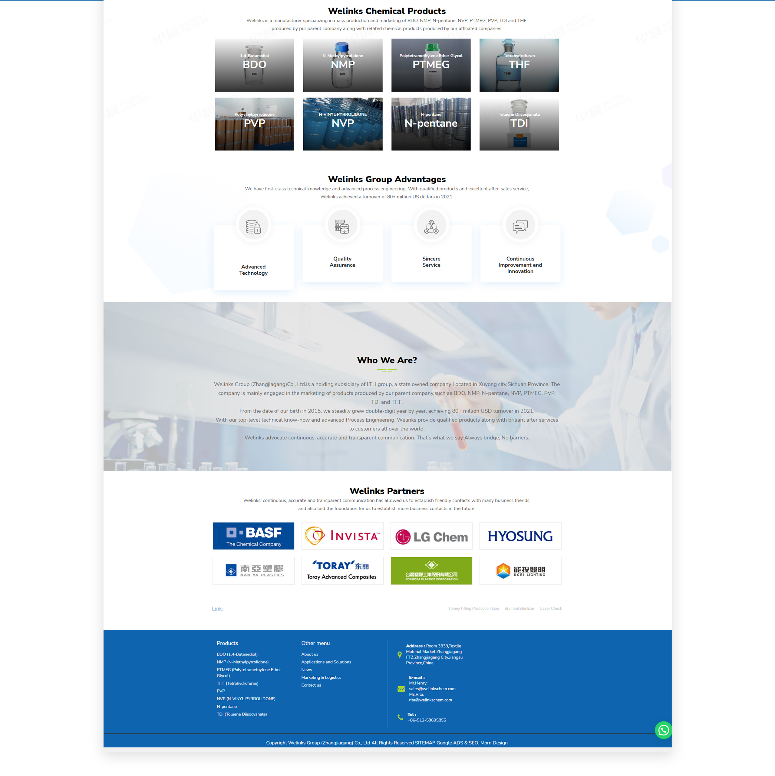 外贸网站设计,外贸独立站设计,化工网站设计,维尼克斯化工外贸站设计,制作,公司,Welinks