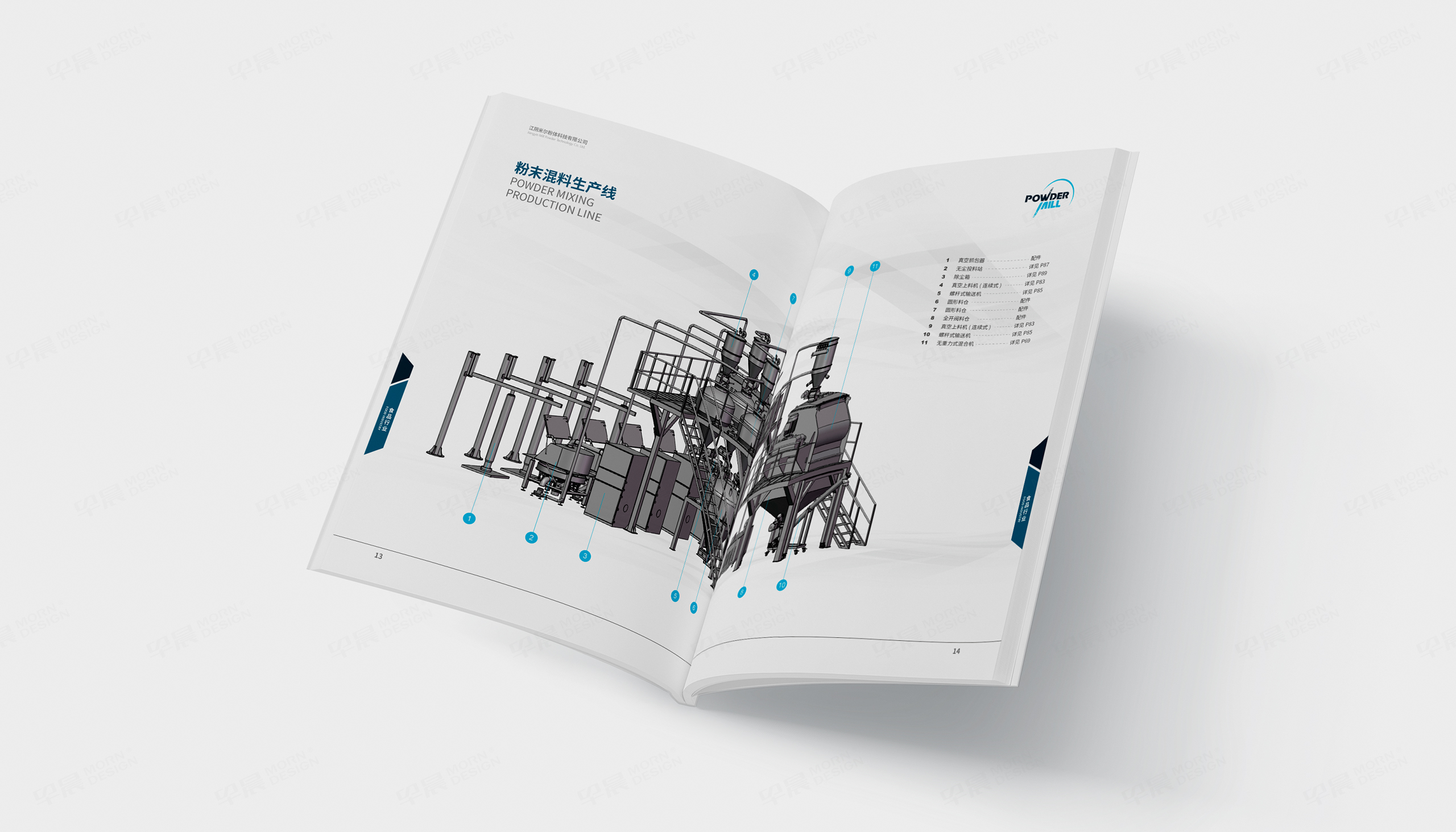 产品画册设计,米尔粉体画册设计,高端产品画册设计,制作,公司