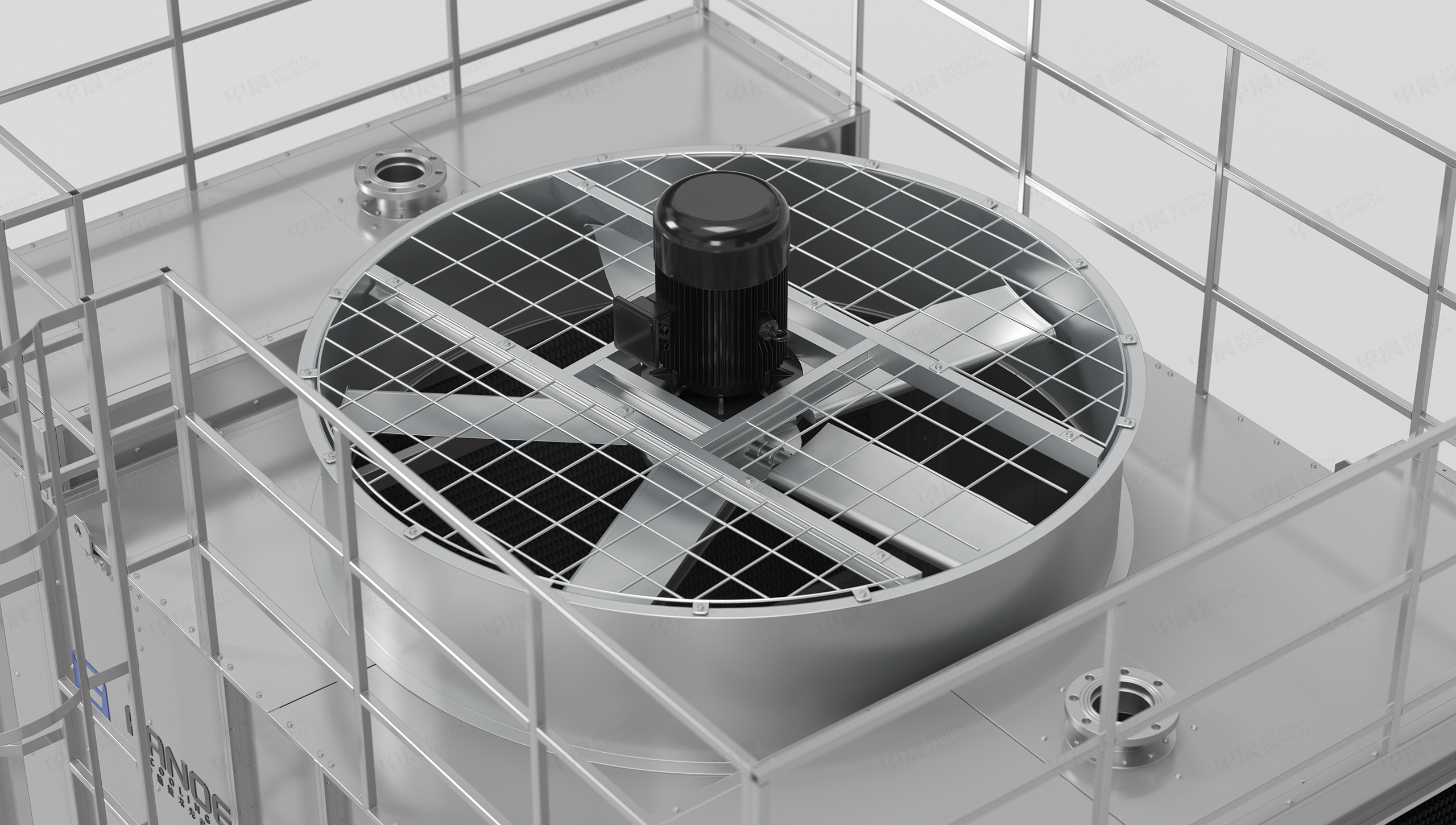 方诺,冷却塔工业三维图,三维渲染制作,三维图,制作,公司