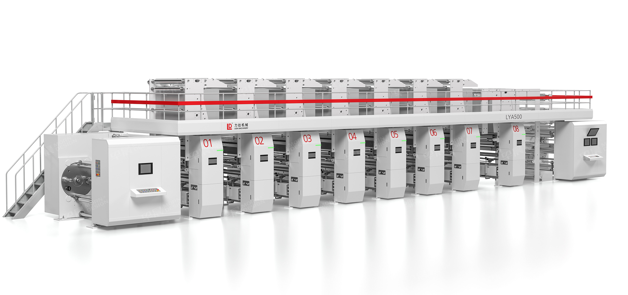 力达,凹版印刷机械,三维渲染制作,凹版印刷机三维渲染图，工业三维渲染服务