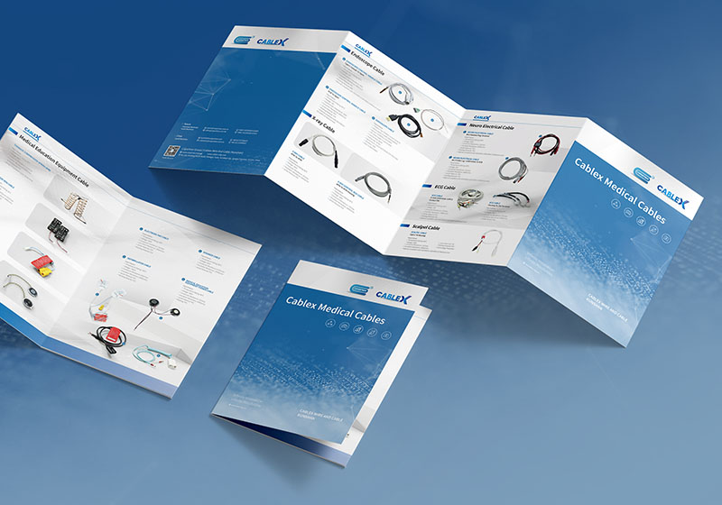 昆山凯颖电子医用线束宣传四折页设计制作