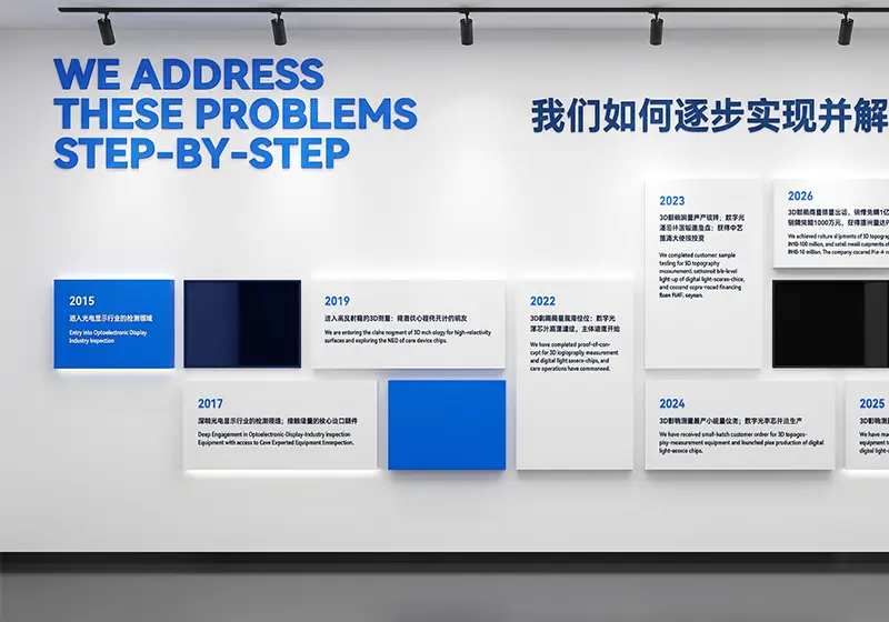 常州领先光学技术企业展厅文化墙设计