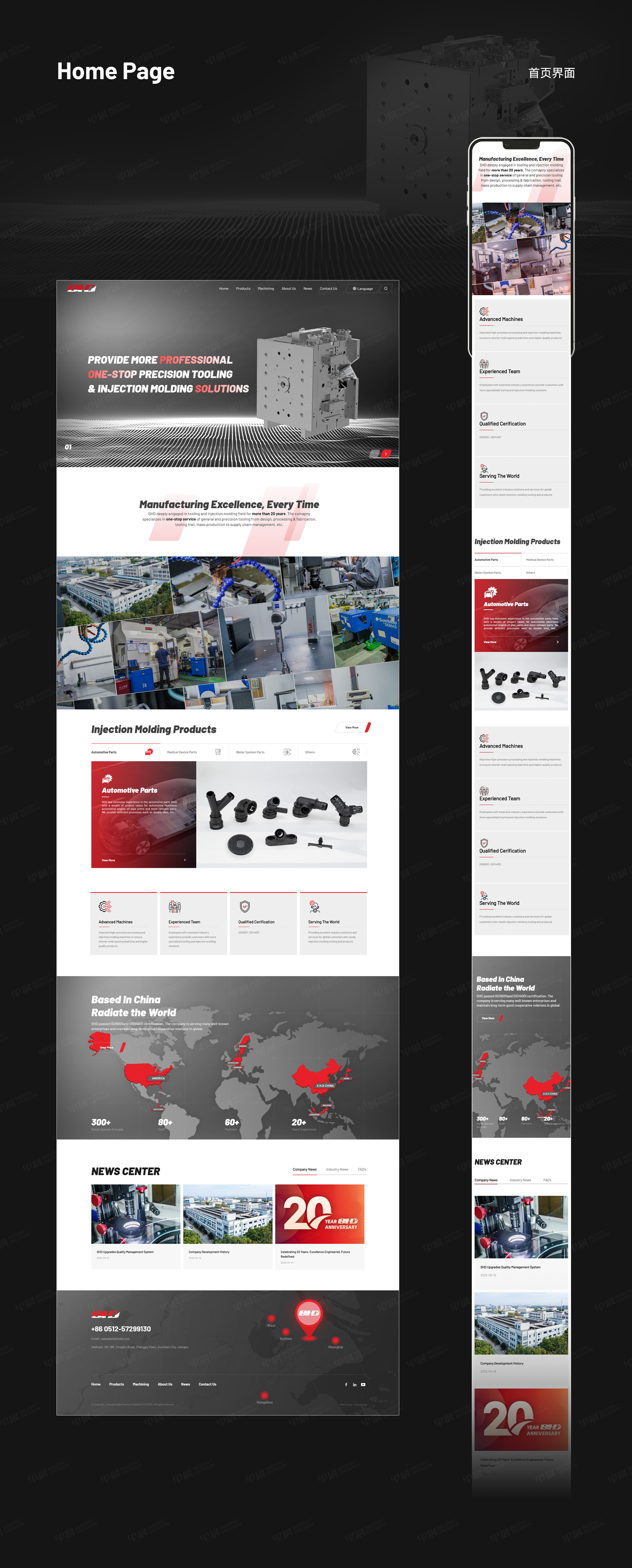 盛鸿达精密模具外贸独立站设计