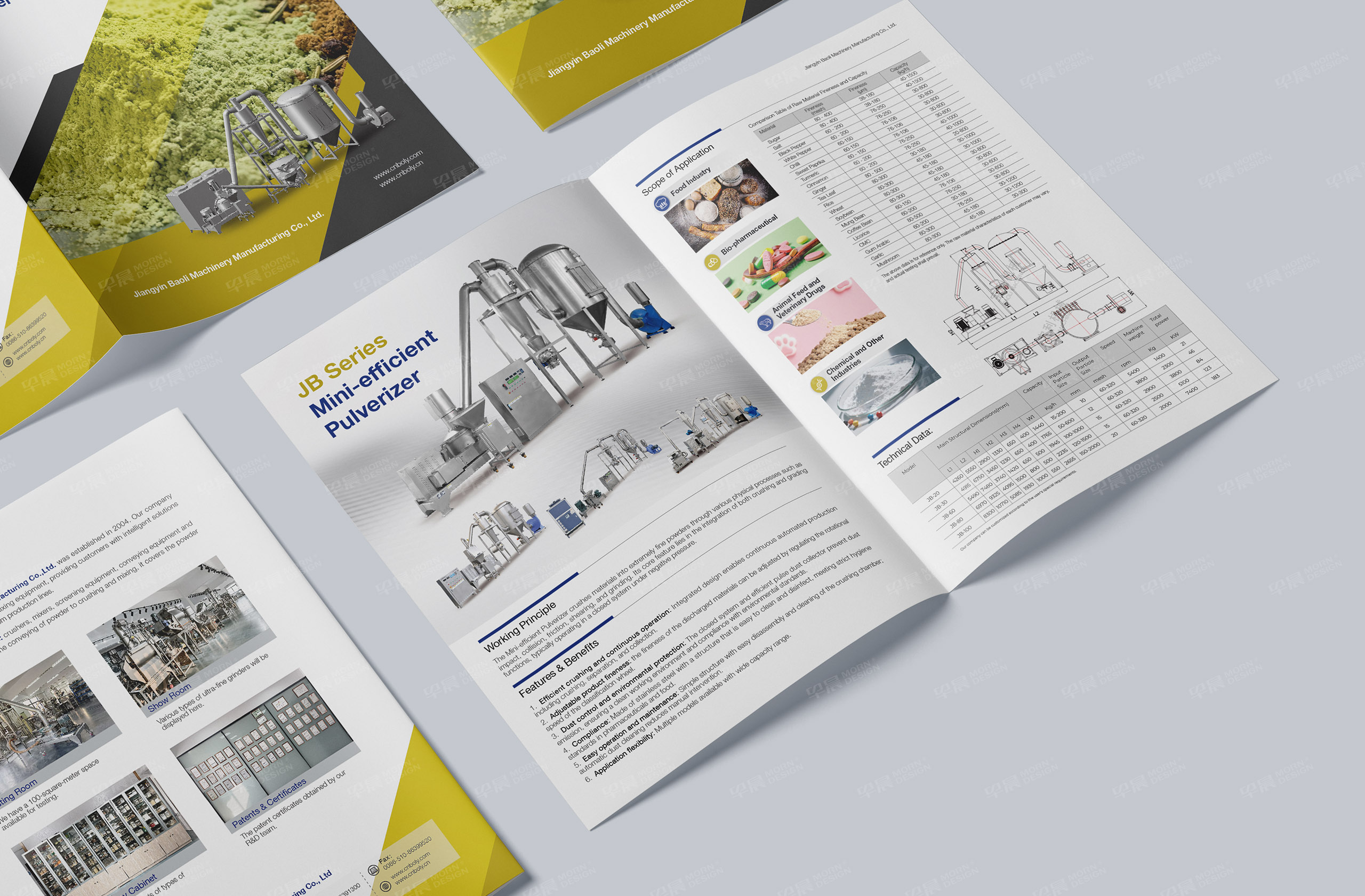 折页设计,二折页设计,宣传折页设计,江阴宝利机械二折页设计制作