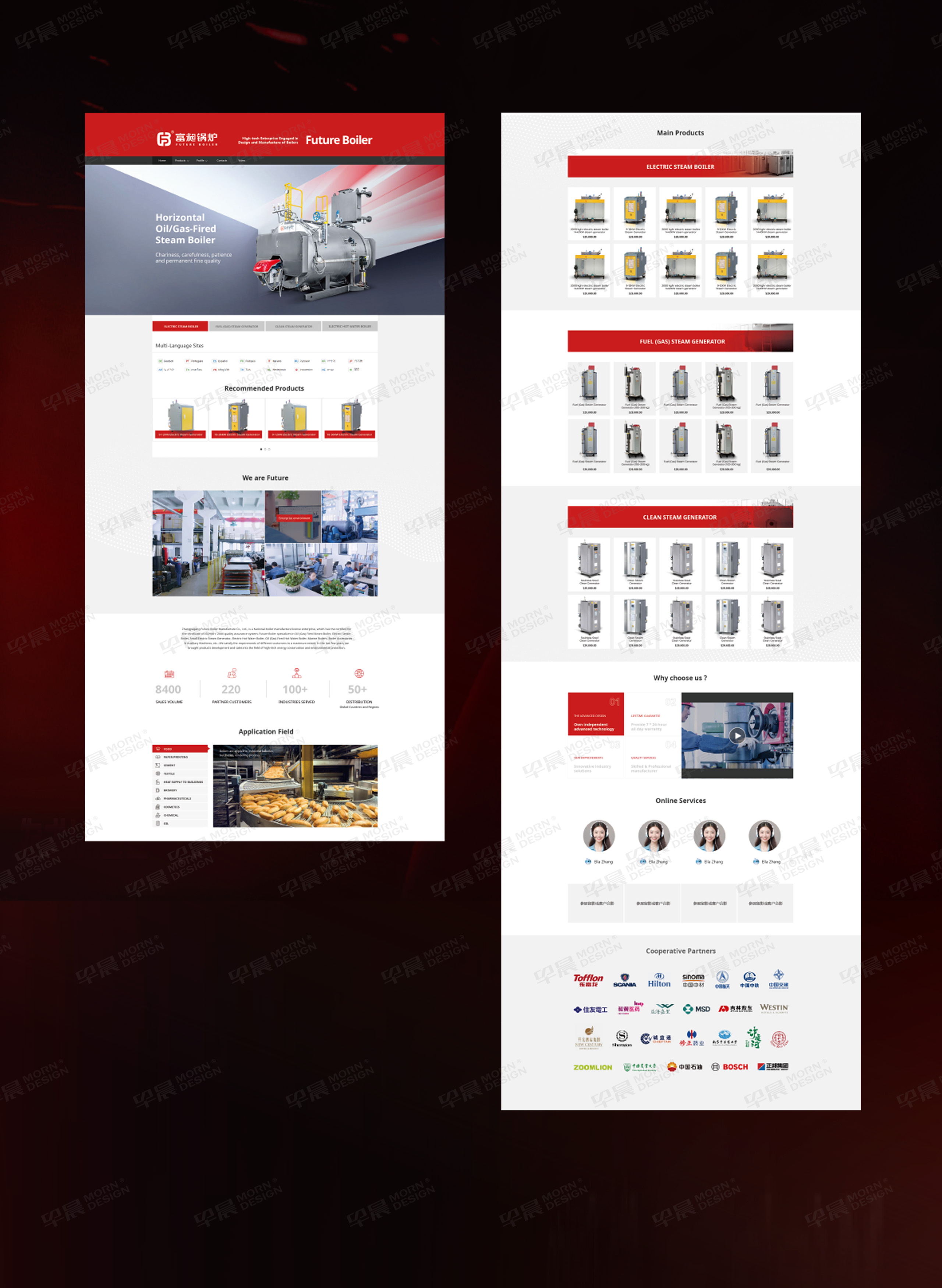 富昶锅炉阿里国际站设计搭建