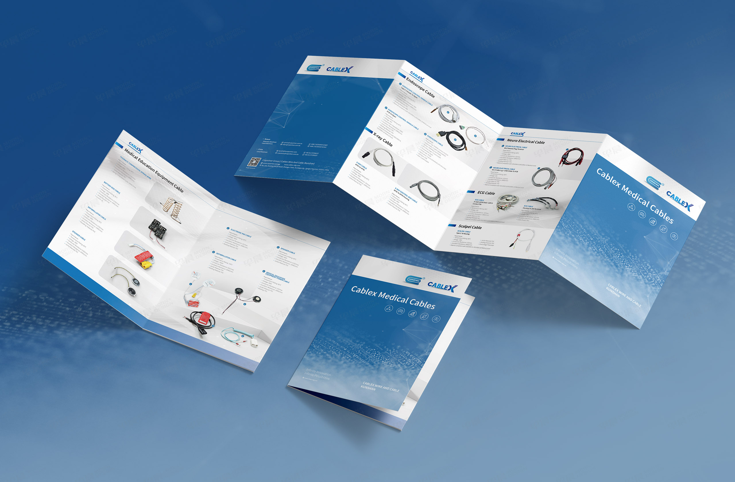 折页设计,宣传折页设计,四折页设计,宣传册设计,昆山,凯颖电子医用线束折页设计,制作,公司