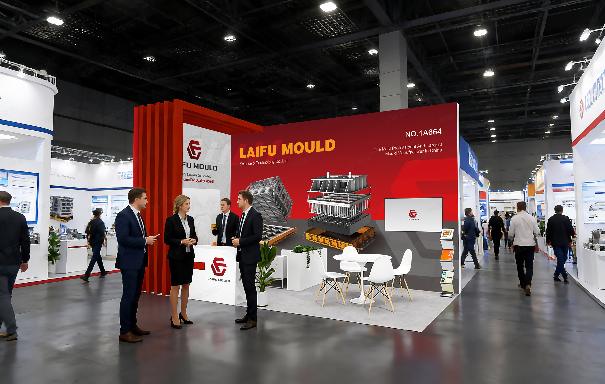 展位设计,海报设计,制砖机模具展位海报设计,莱福模具展位海报设计,海报设计公司