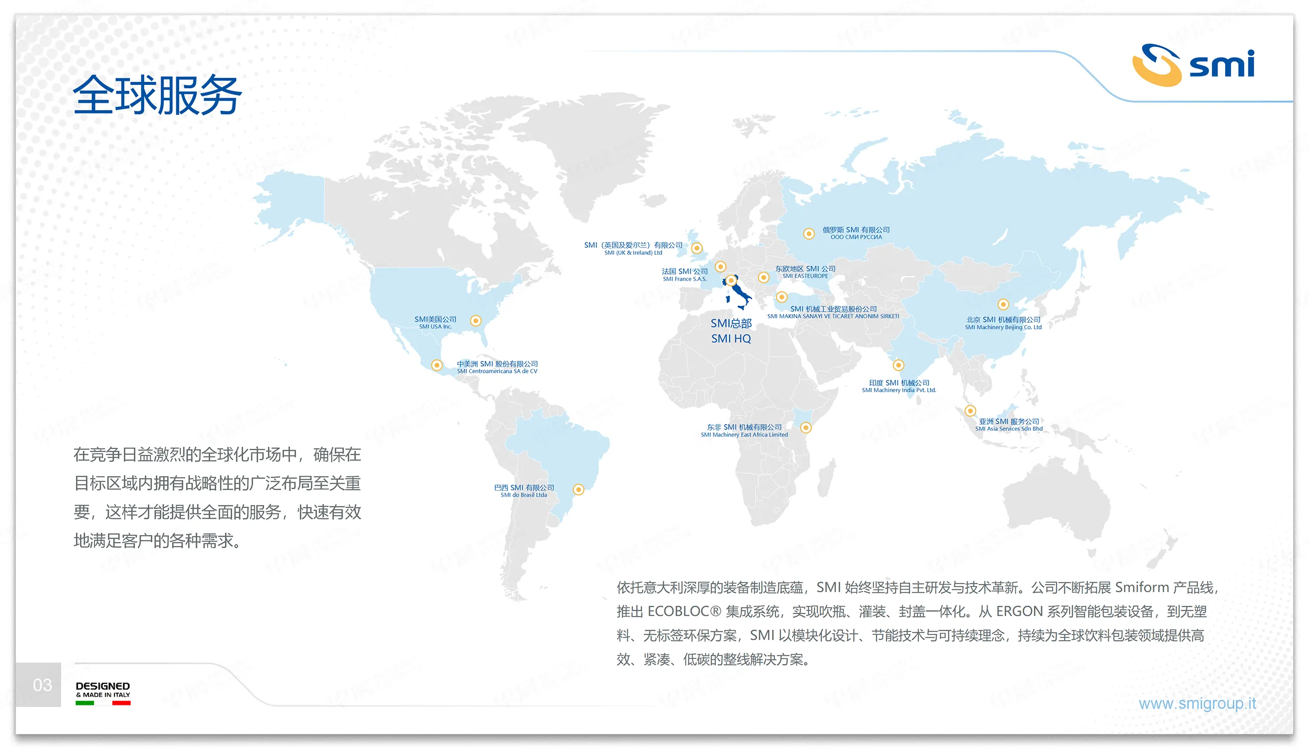 PPT设计,PPT制作,意大利艾斯米SMI,智能,灌装包装,系统,PPT设计制作,专业PPT设计,公司 PPT设计,PPT制作,意大利艾斯米SMI,智能,灌装包装,系统,PPT设计制作,专业PPT设计,公司
