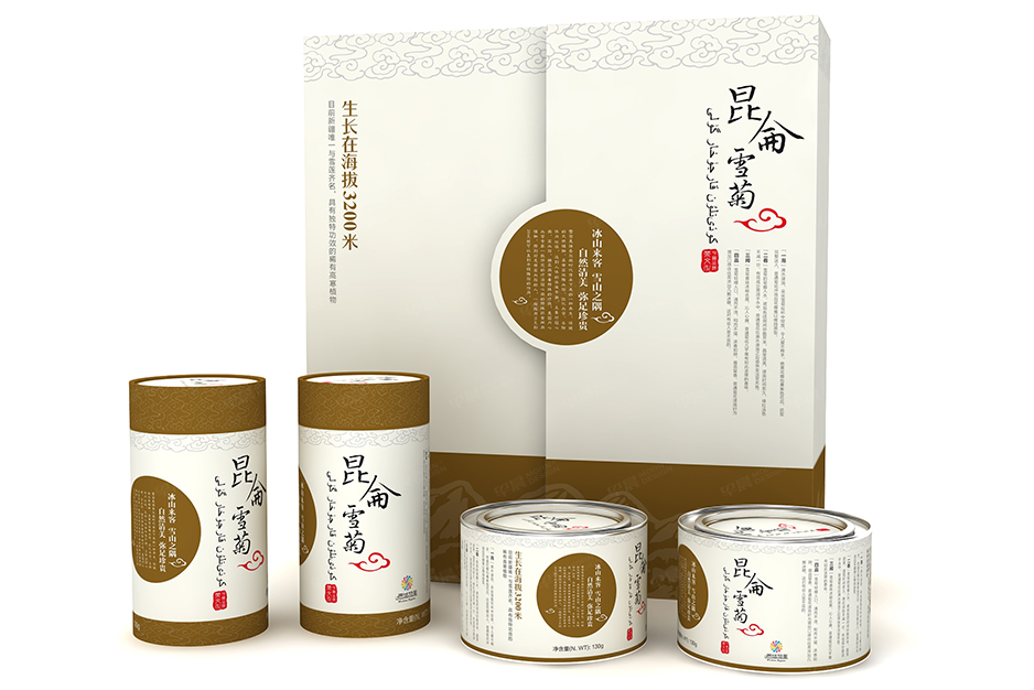 昆仑雪菊茶叶礼盒包装设计,张家港包装设计,产品包装设计,食品包装设计,台历设计,产品样卡设计,面料样卡制作,广告袋设计,拎袋设计印刷,纸制品设计